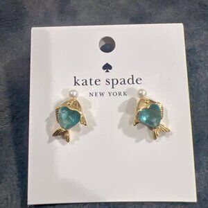 Kate Spade Creative cute fun love flash diamond pearl embellished fish shape